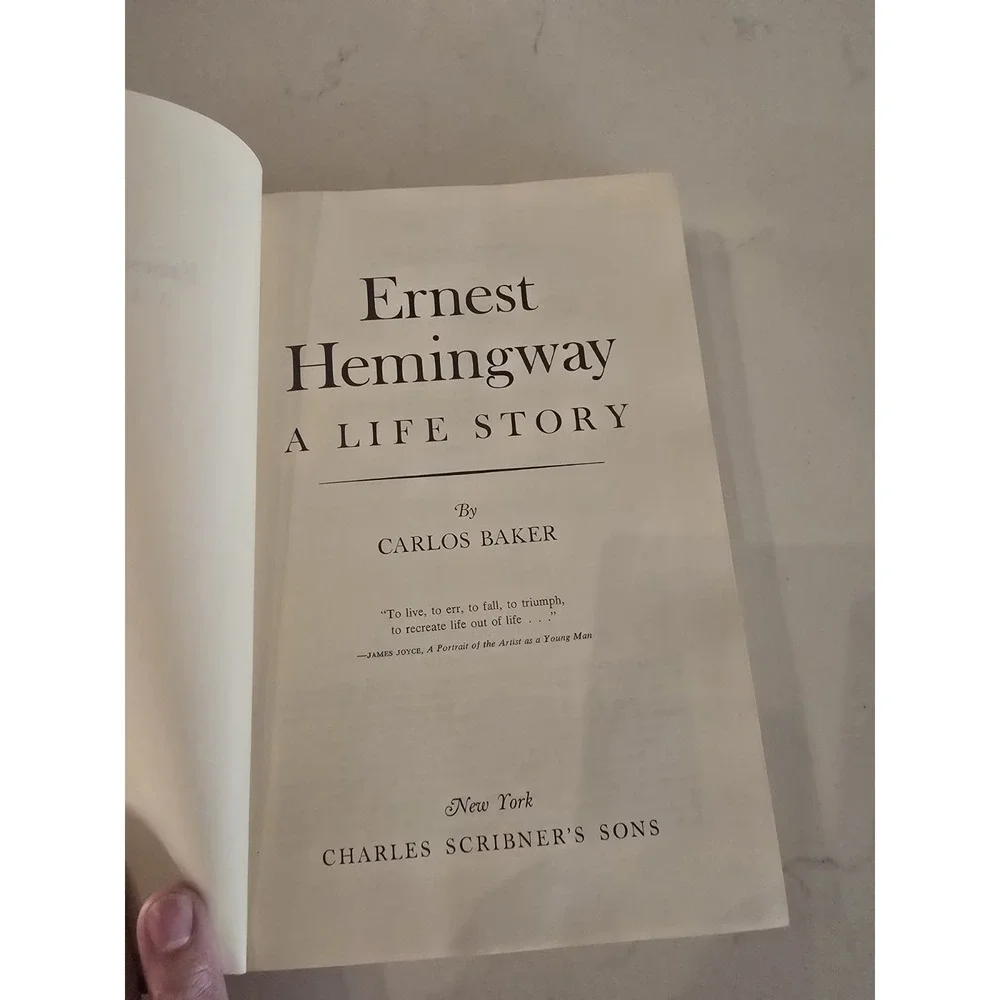Ernest Hemingway: A Life Story‎ by Carlos Baker (1969, Book Club Edition HCDJ)